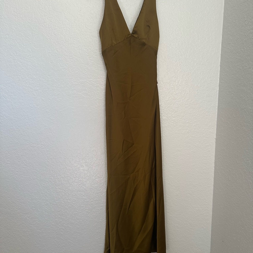 Zara Olive Maxi Dress
